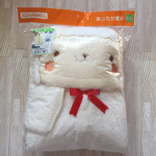 西松屋(ニシマツヤ)の【新品未使用品】長袖プレオール あったか素材 キッズ/ベビー/マタニティのベビー服(~85cm)(カバーオール)の商品写真