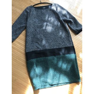 ブラーミン(BRAHMIN)のなのはなさん専用  バイカラー ワンピース (ひざ丈ワンピース)