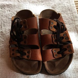 ビルケンシュトック(BIRKENSTOCK)のもひもひ様専用!ビルケンシュトック レザーサンダル 37 レースアップ(サンダル)