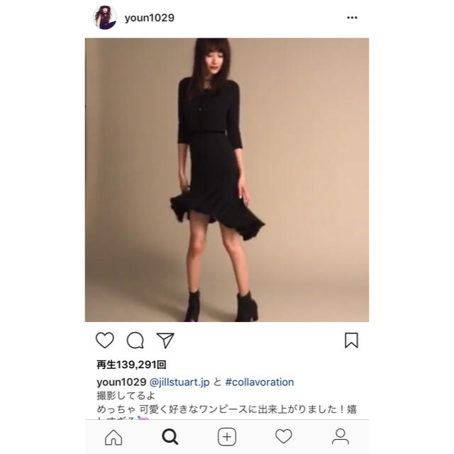 JILLSTUART(ジルスチュアート)の【新品未使用】JILLSTUART ヨンアコラボ ワンピース レディースのワンピース(ひざ丈ワンピース)の商品写真