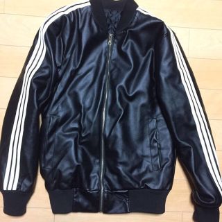 アディダス(adidas)の値下げ！ adidas レザー風ジャケット(ジャージ)