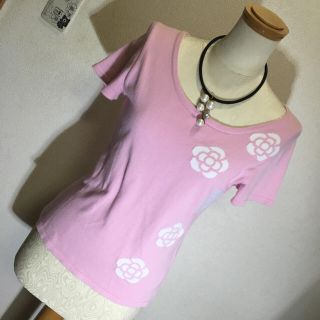 クレイサス(CLATHAS)のクレイサス 桃色 花柄 ニット 美品 38(ニット/セーター)