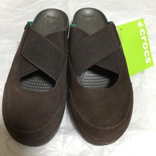 クロックス(crocs)のお値下げ‼️新品‼️crocs スエード素材ミュール(ミュール)