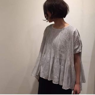 新品100%新品 SOIL - Maison de soil リネン ピンタックブラウス
