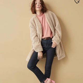 ユニクロ(UNIQLO)のボアフリースコート(ロングコート)