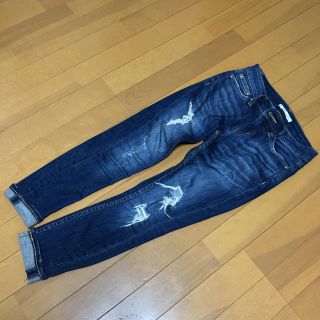 アズールバイマウジー(AZUL by moussy)のアズールデニム クラッシュデニム XS(デニム/ジーンズ)