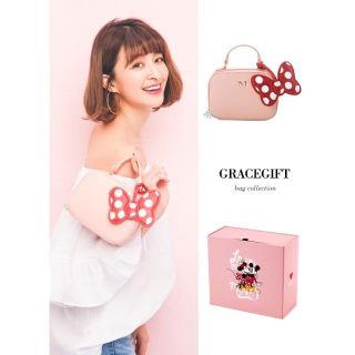 台湾GRACEGIFT X DISNEY ミニー 2WAYバッグ(ショルダーバッグ)