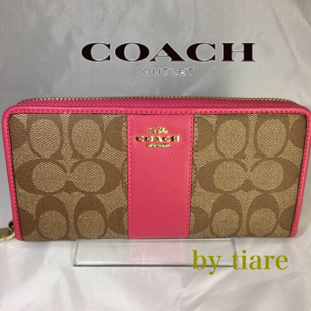 COACH(コーチ)のセール❣️新品コーチ長財布F52859 ダリアピンク ラウンドファスナー レディースのファッション小物(財布)の商品写真