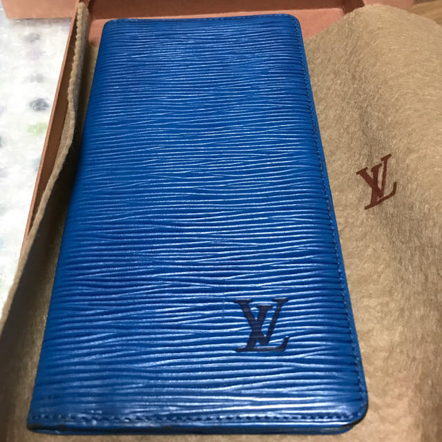 LOUIS VUITTON(ルイヴィトン)の【正規品】ルイ・ヴィトン 本物 エピ 長財布  ブルー レディースのファッション小物(財布)の商品写真