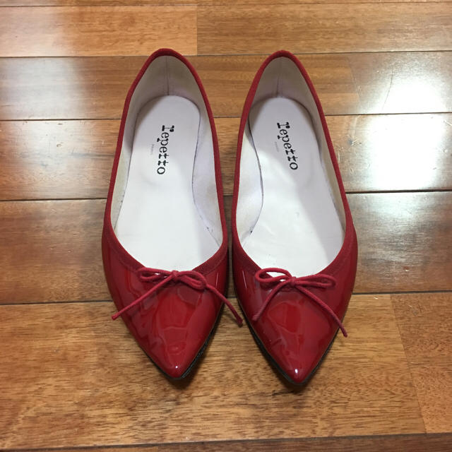 repetto(レペット)のちん様専用 レペット  ブリジット レッド37.5 repetto レディースの靴/シューズ(バレエシューズ)の商品写真