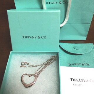 ティファニー(Tiffany & Co.)のオープンハートネックレス正規品(ネックレス)