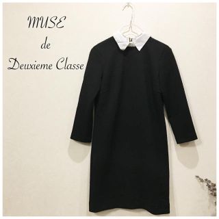 ドゥーズィエムクラス(DEUXIEME CLASSE)のMUSE de Deuxieme Classeドゥーズィエム✳︎襟付きワンピース(ひざ丈ワンピース)