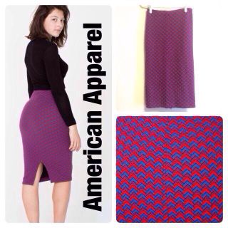 アメリカンアパレル(American Apparel)のジャガード ペンシルスカート(ひざ丈スカート)