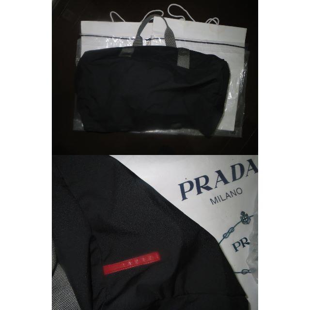 PRADA(プラダ)の●PRADAプラダスポーツ黒ボストンバッグ中サイドポケット赤タグ軽量●良好品↑ レディースのバッグ(ボストンバッグ)の商品写真