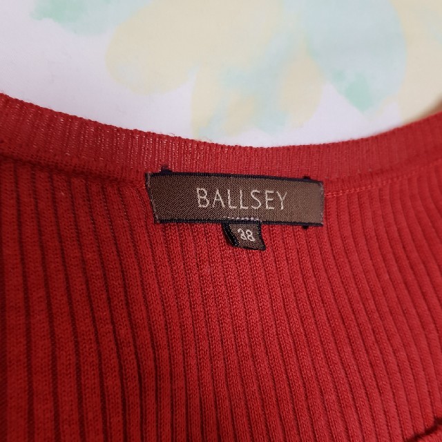 TOMORROWLAND(トゥモローランド)のBallsey♡ボールジー 赤 半袖ニット シルク混♡ レディースのトップス(ニット/セーター)の商品写真