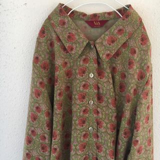 ヨウジヤマモト(Yohji Yamamoto)のused古着ヴィンテージ大花ツタ柄シャツ(シャツ/ブラウス(長袖/七分))