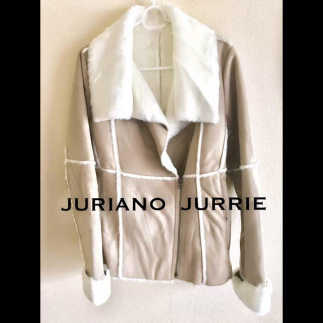 JURIANO JURRIE(ジュリアーノジュリ)の【新品未使用】JURIANO JURRIE ムートンライダースジャケット レディースのジャケット/アウター(ライダースジャケット)の商品写真