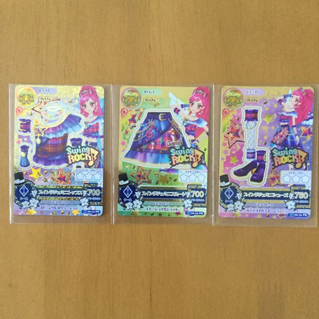 旧アイカツカード レアカード3枚セット ピンキッシュユニオンコーデ