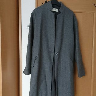 ザラ(ZARA)の着画☆ZARA☆ジャケットコート☆グレー☆XS☆オーバーサイズ ガウンコートザラ(ロングコート)