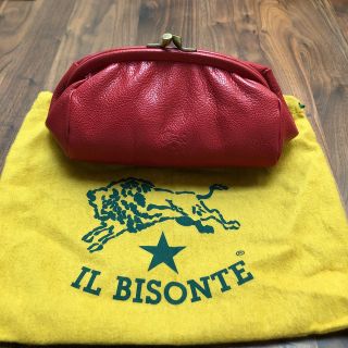 イルビゾンテ(IL BISONTE)のイルビゾンテ  がま口ポーチ　RED(その他)