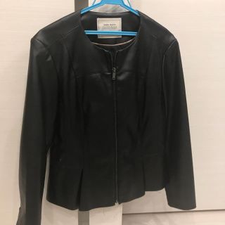 ザラ(ZARA)のうっでぃー様専用☆ZARAノーカラーレザージャケット(ノーカラージャケット)