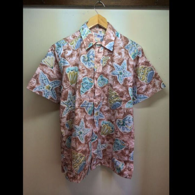 Reyn Spooner(レインスプーナー)のReynSpoonerビンテージコットンアロハシャツ(ハワイ製)ブラウン メンズのトップス(シャツ)の商品写真