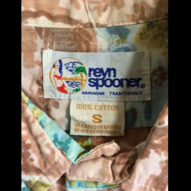 Reyn Spooner(レインスプーナー)のReynSpoonerビンテージコットンアロハシャツ(ハワイ製)ブラウン メンズのトップス(シャツ)の商品写真