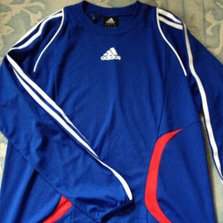 adidas ロングＴシャツ ブルー Lサイズ(その他)