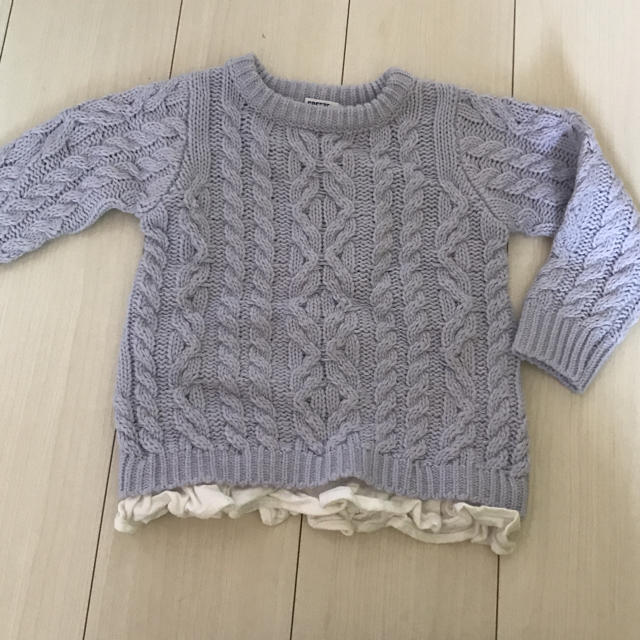 BREEZE(ブリーズ)のブリーズ　フリル ニット キッズ/ベビー/マタニティのキッズ服女の子用(90cm~)(ニット)の商品写真