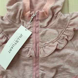 ジルスチュアートニューヨーク(JILLSTUART NEWYORK)の♡新品未使用タグ付♡ジルスチュアートピンクラメパーカー１００(ジャケット/上着)