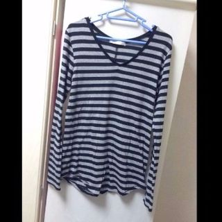 アズールバイマウジー(AZUL by moussy)の送込●【アズール バイ マウジー】ボーダーカットソー ロンT Tシャツ AZUL(その他)