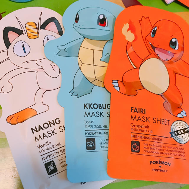 TONY MOLY(トニーモリー)のトニーモリー ポケモン シートマスク 3枚セット 新品 コスメ/美容のスキンケア/基礎化粧品(パック/フェイスマスク)の商品写真