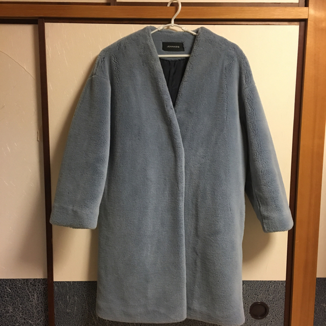 JEANASIS(ジーナシス)のお値下げ♡jeanasis  ボアノーカラーコート レディースのジャケット/アウター(毛皮/ファーコート)の商品写真
