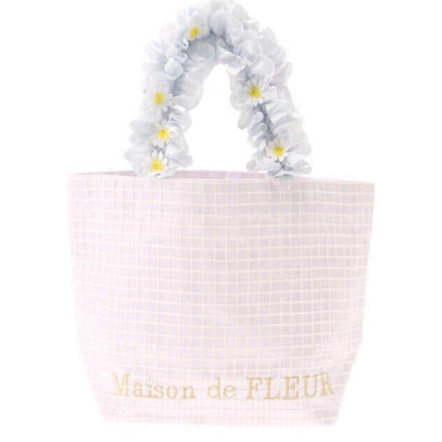 Maison de FLEUR(メゾンドフルール)の♡Maison de FLEUR♡受注限定♡フラワーレースフリルハンドルトート♡ レディースのバッグ(トートバッグ)の商品写真