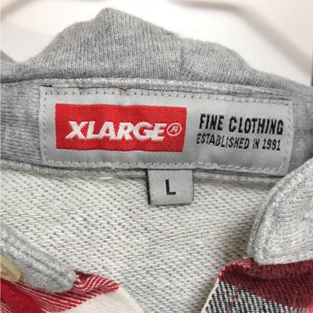 XLARGE(エクストララージ)の【美品】XLARGE  エクストララージ フードチェックシャツ supreme  メンズのトップス(シャツ)の商品写真