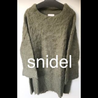 スナイデル(SNIDEL)のスナイデル ファーライクニットワンピース(ミニワンピース)