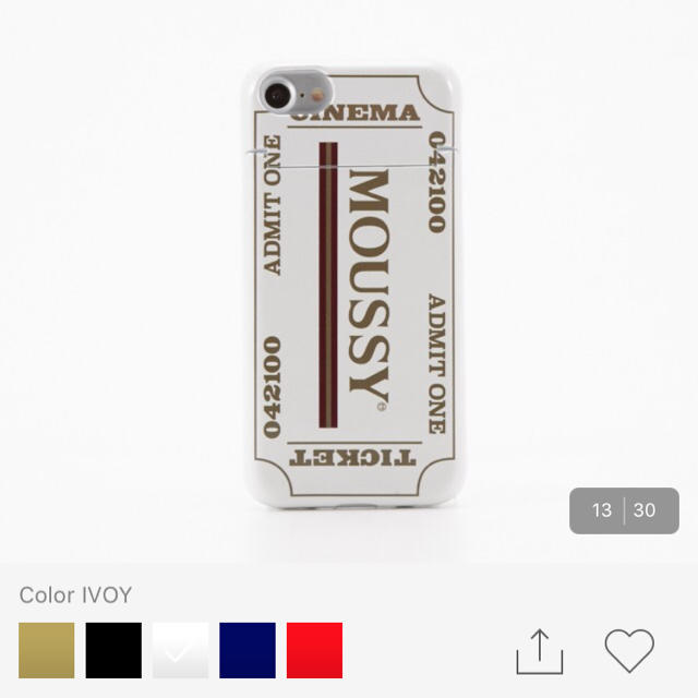 moussy(マウジー)のmoussy iphoneケース スマホ/家電/カメラのスマホアクセサリー(iPhoneケース)の商品写真