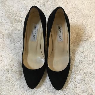 ジミーチュウ(JIMMY CHOO)のJimmy Choo ジミーチュウ スエード 黒 パンプス ウェッジ(ハイヒール/パンプス)