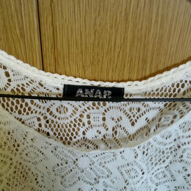 ANAP(アナップ)のANAP★レースｶｯﾄｿｰ値下げ レディースのトップス(カットソー(半袖/袖なし))の商品写真