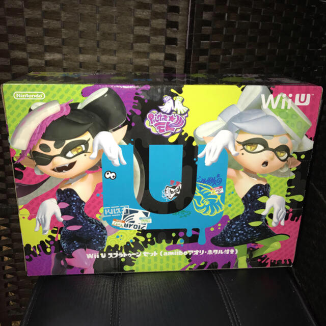 Wii U(ウィーユー)のWii U スプラトゥーン セット 未開封  amiibo アオリ・ホタル付き  エンタメ/ホビーのゲームソフト/ゲーム機本体(家庭用ゲーム機本体)の商品写真