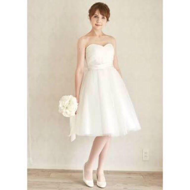 【美品】ウェディングミニドレス♡Annan♡ レディースのフォーマル/ドレス(ウェディングドレス)の商品写真