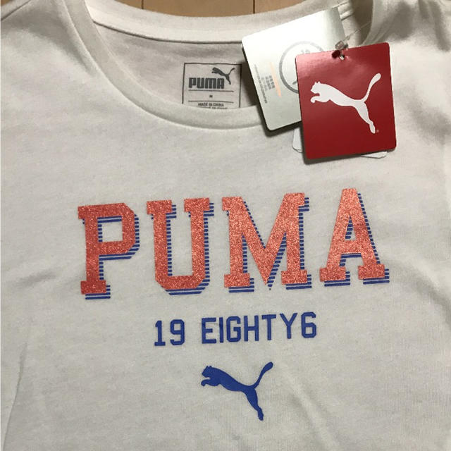 PUMA(プーマ)の新品 プーマレディースTシャツ レディースのトップス(Tシャツ(半袖/袖なし))の商品写真