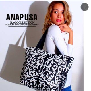 アナップ(ANAP)の新品♡ANAP♡ダマスク柄トートバッグ♡(トートバッグ)