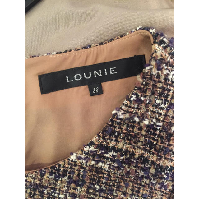 LOUNIE(ルーニィ)の♡LOUNIE♡ツイードワンピース ブラウン系 レディースのワンピース(ひざ丈ワンピース)の商品写真