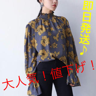 ディーホリック(dholic)のレトロ パフスリーブ 花柄 ブラウス  ZARA dholic好きさんに◆(シャツ/ブラウス(長袖/七分))