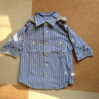 ギャップ(GAP)のbaby Gap ストライプシャツ95(カバーオール)