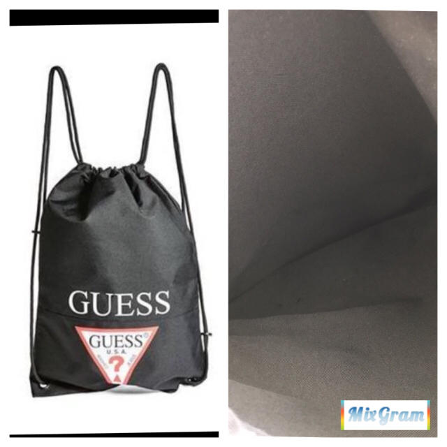 GUESS(ゲス)の大値下げ！レア Guess ロゴ ナップサック ゲス リュック レディースのバッグ(リュック/バックパック)の商品写真