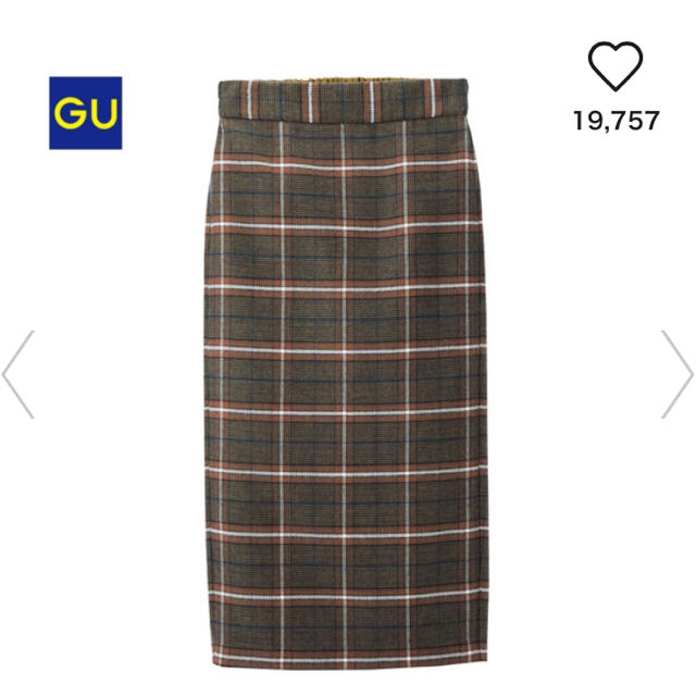GU(ジーユー)のGU♡チェックスカート♡ブラウン レディースのスカート(ロングスカート)の商品写真