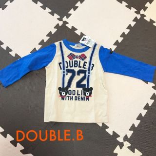 【未使用】DOUBLE.B 長袖Tシャツ  ネクタイ&サスペンダー柄♡