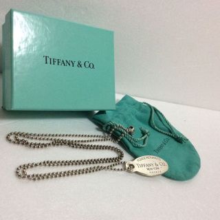 ティファニー(Tiffany & Co.)の正規/良品//Tiffany&co /オーバルタグ/ネックレス(その他)